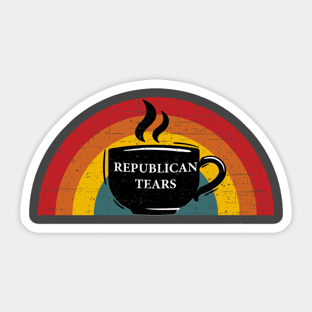 Republican Tears Sunset Retro Gift Sticker by Creative Endeavors